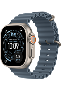 Apple Watch Ultra 3 Cell 49mm Natural Titanium Case Anchor Blue Ocean Band