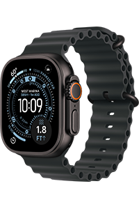 Apple Watch Ultra 3 Cell 49mm Black Titanium Case with Black Ocean Band